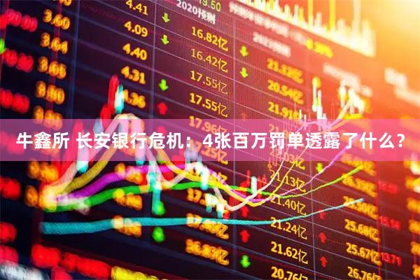 牛鑫所 长安银行危机：4张百万罚单透露了什么？